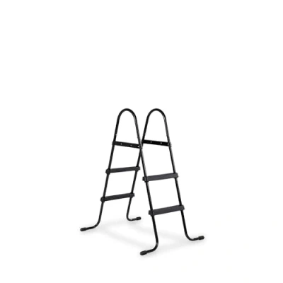 Image of EXIT Toys Pool Ladder Child Friendly with Railing For Pools Anti Slip Steps Easy to Move Frame Height 2 2.3ft Black