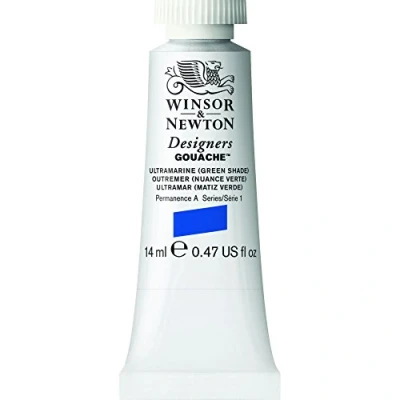 Image of Winsor &amp; Newton 14ml Designers Gouache Tube Ultramarine/Green Shade