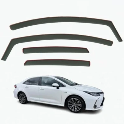 Image of Set Of 4 Wind Deflectors Compatible with TOYOTA COROLLA door Saloon/Sedan 2019 2020 2021 2022 2023 2024 2025 Models.
