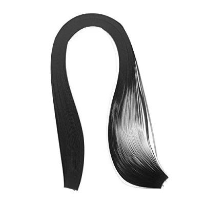 Image of Paper Quilling Strips Set, 240 Pieces Papers 5mm 54cm Length Solid Color Black