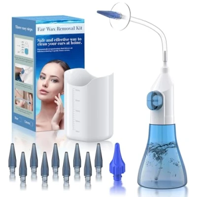 Image of Ear Wax Removal, Cleaner, Removal Kit, Tool, Manual Irrigation Flushing System, Cleaning Kit for Adults &amp; Kids