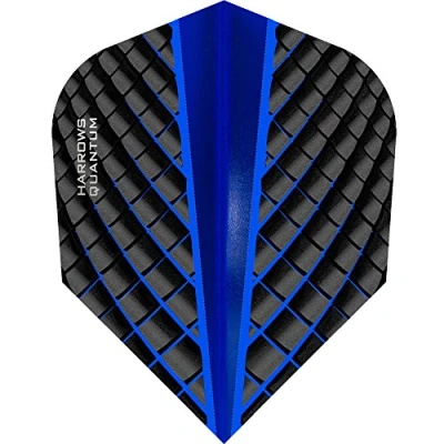 Image of Harrows Quantum Dart Flights 100 Micron Standard 3D Effect 5 Sets (15) (Dark Blue)