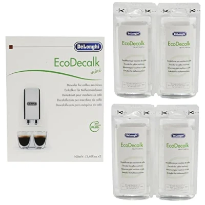 Image of Masterpart compatible with Delonghi EcoDecalk Mini Coffee Machine Maker Cleaner Descaler 4 x 100ml Sachets