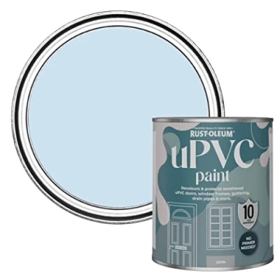 Image of Rust Oleum Blue uPVC Door and Window Paint In Satin Finish Powder 750ml