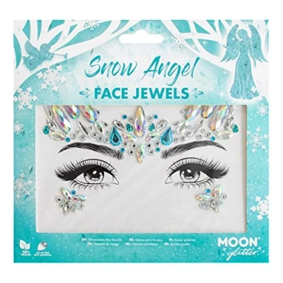 Image of Face Jewels by Moon Glitter Festival Body Gems, Crystal Make up Eye Stickers, Temporary Tattoo (Snow Angel)