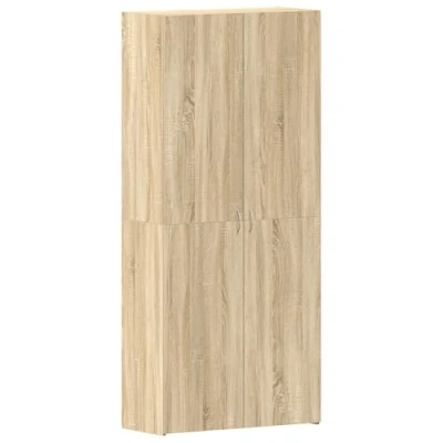 Image of vidaXL Shoe Cabinet Sonoma Oak 80x35,5x180 cm Engineered Wood