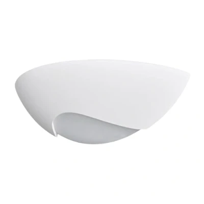 Image of LITECRAFT Wall Light Ceramic Uplighter E14 Fitting with Frosted Diffuser Ivory