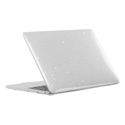 Image of Laptop Shell Case Compatible with MacBook Pro 14 inch 2021/2023 Release A2442 A2779 M1/M2 Chip Touch ID, Protective Transparent Shiny Plastic Hard Cover Sparkling White