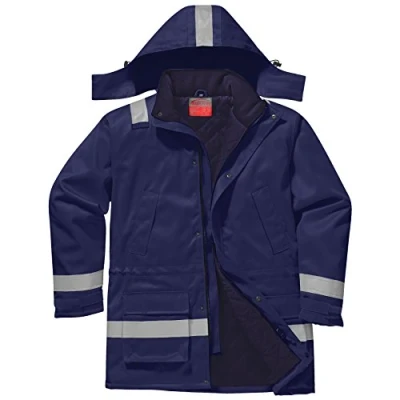 Image of Portwest Bizflame Plus Lightweight Stretch Panelled Jacket Navy Large