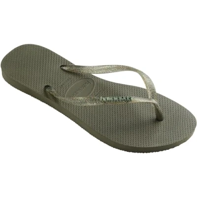 Image of Havaianas Women&#039;s Flip Flops, Green, 2 UK