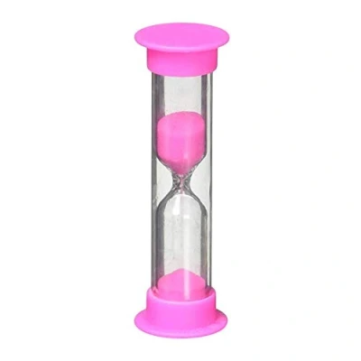 Image of Sand Timer Timers for Kids Toothbrush Hourglass Sandglass 2 Minutes Rose Red