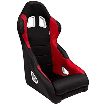Image of Sport seat &#039;K5&#039; Black/Red Non reclinable back rest incl. slides