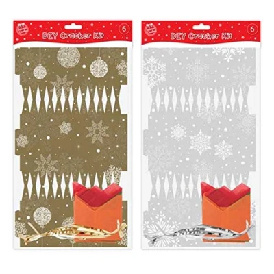 Image of Make Your Own Gold Christmas Crackers Pack of 6