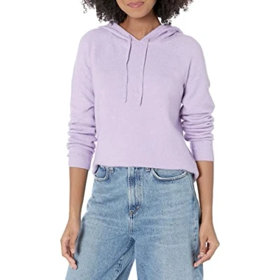 Image of Amazon Essentials Women&#039;s Soft Touch Hooded Pullover Jumper, Pastel Lilac, S
