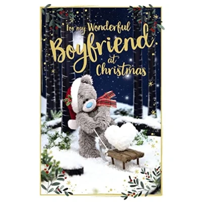 Image of Me To You Bear 3D Holographic Boyfriend Christmas Card