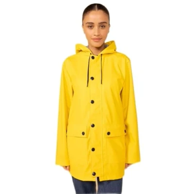 Image of Petit Bateau Womens A089l Waxed Coat, Yellow, S UK