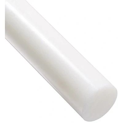 Image of HDPE High Density Polyethylene Round Rod, Translucent White 30mm Diameter x 300mm Long Grade A PE 500