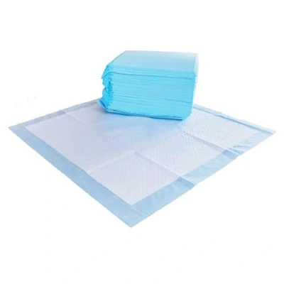 Image of Amazon Basics Leakproof, 5 Layer, Scented Dog Pee Pads for Potty Training, 55.9 x cm, Pack of 1, Regular (50 Count), Blue
