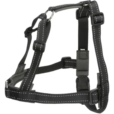 Image of Trixie Lead&#039;n&#039;Walk Soft training harness, M L: 55 90 cm/25 mm, black