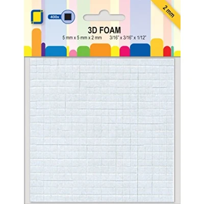 Image of JEJE 3D Foam Dots Black 2mm, Synthetic Material, Black, 14.8 x 11.1 0.2 cm