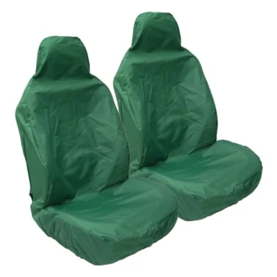 Image of Carseatcover UK® Heavy Duty Waterproof Car Seat Covers in GREEN 2 x Fronts
