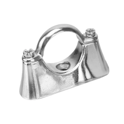Image of Bag of 5 15mm Cast Brass Chrome Plated Hospital Pipe Bracket (Known as Standoff Bracket/Pipe Clip / Clips/Chrome Clips Also Available in 15mm, 22mm and 28mm)