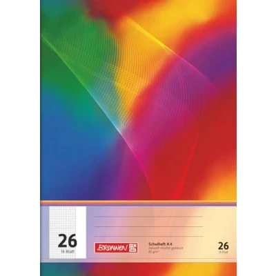 Image of Brunnen A4 Exercise Book 16 Sheets, 5 mm, Square Ruled with Margin, 26 Lines per Page, 104492602