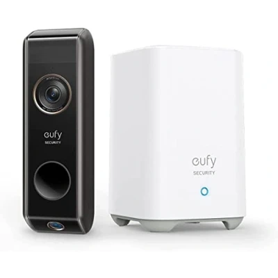 Image of eufy Security Video Doorbell Dual Camera (Battery Powered) with Homebase, Motion Detection, Package 2K HD, No Monthly Fee, 16GB Local Storage(Renewed)