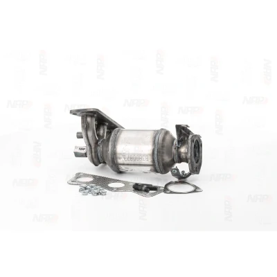 Image of 03D253020H, 03D253020HX, 03D253020L, 03D253020LX, 03D253020N Catalytic Converter BOSAL 090 562 Euro 4 with mounting parts
