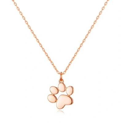 Image of Philip Jones Rose Gold Plated Dog Paw Necklace