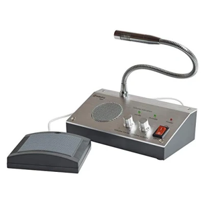 Image of Talk/Speak Through Glass Security Intercom System Window Microphone Speaker