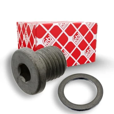 Image of 000000007504, 000908012003, 000908012003S1, 000908012009, 000908012009S1 Drain Plug FEBI BILSTEIN 46398 Steel 6 with seal ring