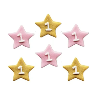 Image of Anniversary House One Little Star Girl Sugarcraft Toppers, SF531, Pink