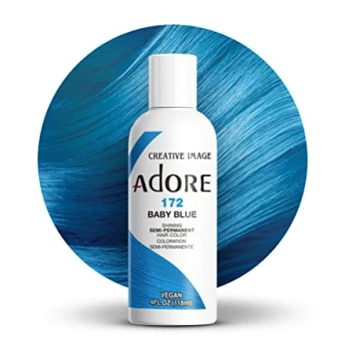 Image of Adore Shining Semi Permanent Hair Colour, 172 Baby Blue
