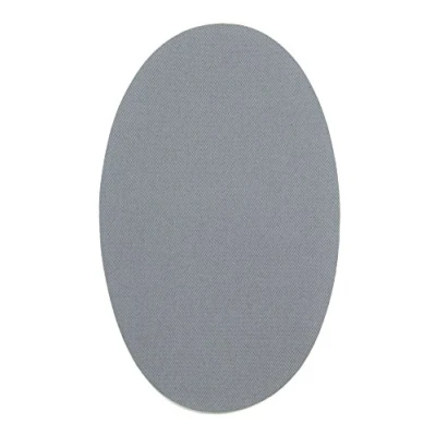 Image of 6 Iron On Knee Pads Elbows to Protect Your Clothes and Repair of Trousers, Jackets, Sweaters, Shirts. 16cm x 10cm (Light Grey)
