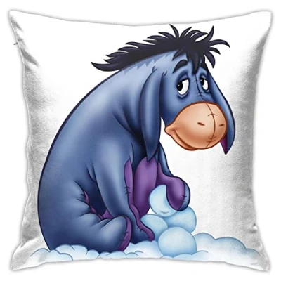 Image of Lawenp Pillowcase for Eeyore Decor Throw Cushion Covers Decorative Zippered Protector, 18x18 Inch