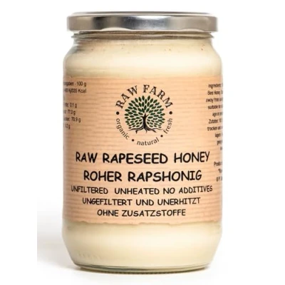 Image of 900 g Pure RAW Rapeseed Honey Unfiltered, Unheated, Unpasteurized, Single source, Straight from FARM own bee hives. (900, Rapeseed)