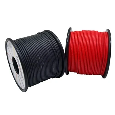 Image of TUOFENG 22 AWG Electrical Wire 60 Meter Black And Red 0.32mm² Flexible Silicone Cable Spool of Tinned Copper