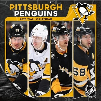 Image of TURNER SPORTS Pittsburgh Penguins 2025 12x12 Team Wall Calendar (25998011953)