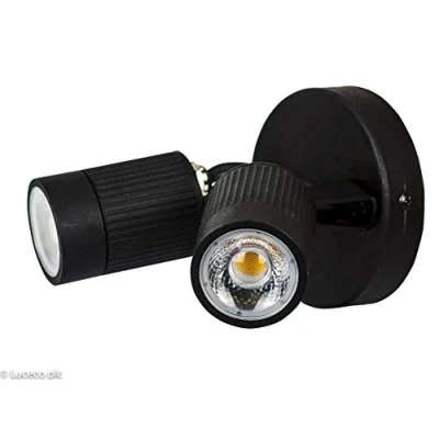 Image of Luceco LED Twin Exterior Wall Light, 10 Watts Black