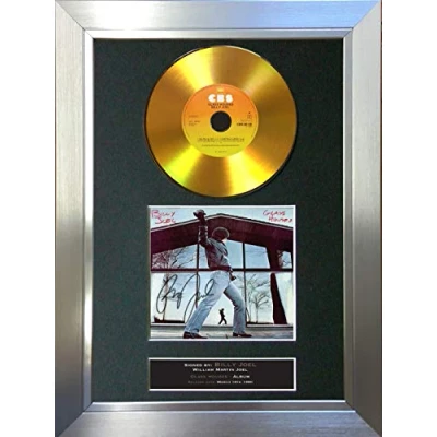 Image of #134 BILLY JOEL Glass Houses Signed Autograph Mounted Reproduction A4 Print (Silver Frame)
