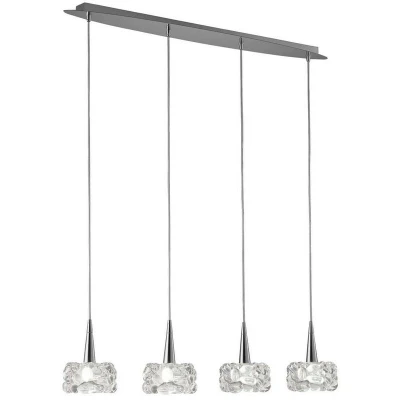 Image of O2 Ceiling Pendant 4 Light G9 Line, Polished Chrome