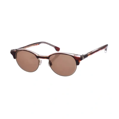 Image of Zen Unisex Pantos Z426 Shape Acetate and Metal Sunglasses Brown One Size