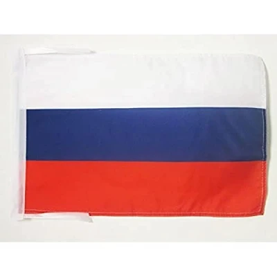 Image of AZ Flag Serbia Civil 18&#039;&#039; x 12&#039;&#039; 100% Polyester Serbian without arms Small Banner with Two Cords Fade Resistant Vivid Colors 18x12 in 45x30 Cm