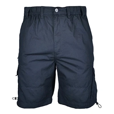 Image of Espionage Big Mens Navy Blue Helm Poplin Cargo Shorts for Sizes 2XL 3XL 4XL 5XL 6XL 7XL 8XL, Size :