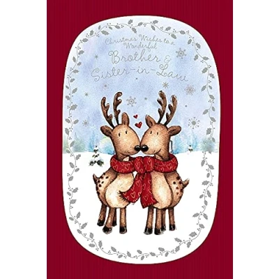 Image of Wishing Well Studios Brother and Sister in Law Christmas Card Wishes to a Wonderful &amp;