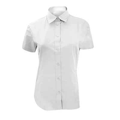 Image of Kustom Kit Ladies Workforce Short Sleeve Shirt (16) (White)
