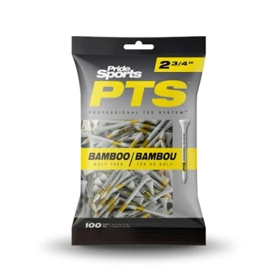 Image of Pride 2024 Professional Tee System (PTS) Bamboo Golf Tees 4 Different Sizes (2 3/4&quot; / 69mm)