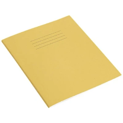 Image of Rhino 8 x 6.5 Exercise Books, 80 Page / 8mm Lined with Margin Paper Notebook, 10 Pack, Writing Book, Office &amp; School Stationery Supplies, Yellow