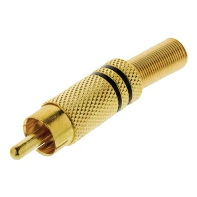 Image of Konig Connector RCA Male Metal Gold/Black